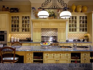 Yellow Beaded Inset Kitchen